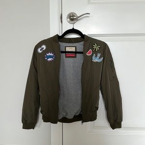 Zara olive bomber jacket - Sz Girls 9/10